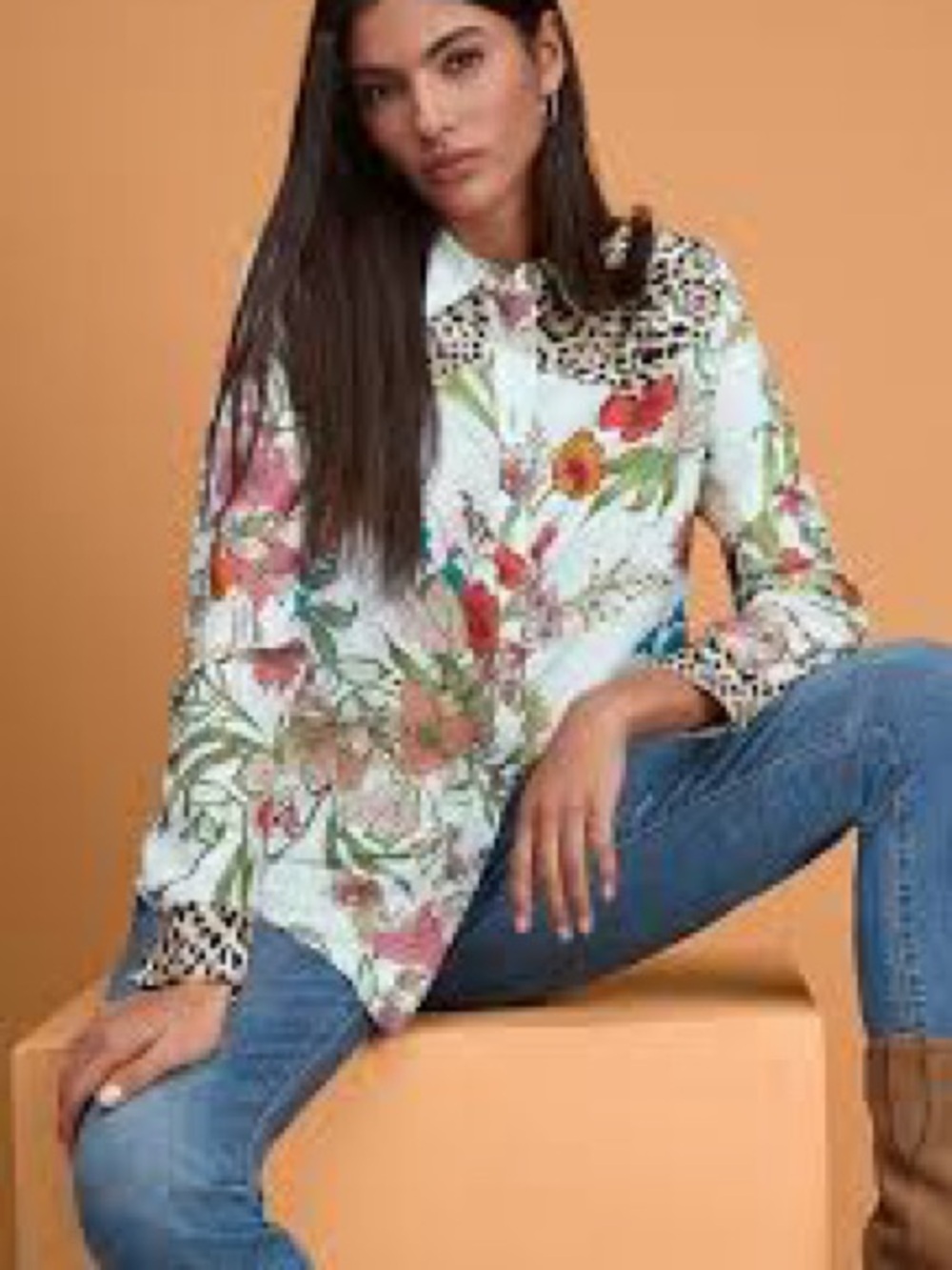 LILIANA SILK WESTERN SHIRT - NWT - XL